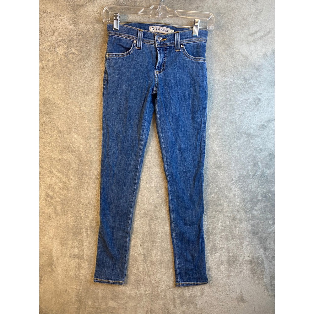 Nine Planet Jeans Women 1 Skinny Blue Denim Stretch EUC